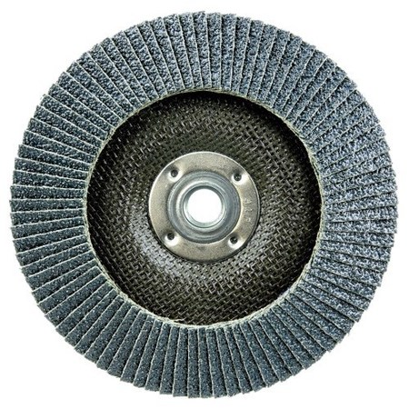 Weiler 6" Tiger Paw Abrasive Flap Disc, Angled (TY29), 60Z, 5/8"-11 UNC 51180